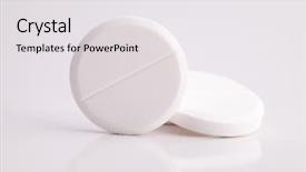  Presentation with fever medicine - Beautiful PPT layouts featuring round pills paracetamol or aspirin backdrop and a light gray colored foreground