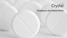  Presentation with fever medicine - Colorful PPT layouts enhanced with round pills paracetamol or aspirin backdrop and a light gray colored foreground