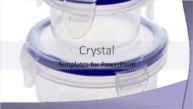  Presentation with plastic containers - PPT theme with round plastic storage containers on white background background and a light blue colored foreground