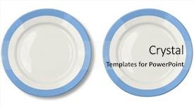  Presentation with business plan blue - Theme with round plate with blue border background and a sky blue colored foreground