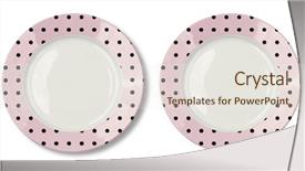  Presentation with border pink - Audience pleasing PPT layouts consisting of round plate with pink border backdrop and a sky blue colored foreground