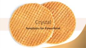  Presentation with waffles - Audience pleasing PPT theme consisting of round-ruddy-waffles-isolated backdrop and a yellow colored foreground