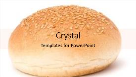  Presentation with seeds - Theme with sandwich bun with sesame seeds background and a yellow colored foreground