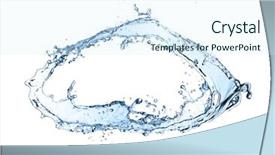  Presentation with water splash - Colorful PPT layouts enhanced with round shape - water splash isolated on white backdrop and a sky blue colored foreground