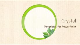  Presentation with green paper texture - Theme with round-shape-hole-and-green background and a cream colored foreground