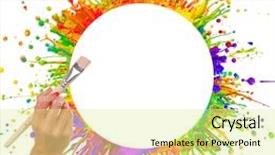  Presentation with shape - Amazing slide set having round shape with free backdrop and a  colored foreground