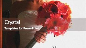  Presentation with shoulder - Audience pleasing theme consisting of round shoulder - bright bouquet backdrop and a  colored foreground
