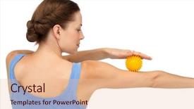  Presentation with stress - PPT theme featuring round shoulder - rear view of a young background and a lemonade colored foreground