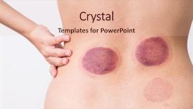  Presentation with blood - Presentation theme having round shoulder - woman blood marks massaged background and a  colored foreground