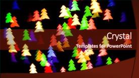  Presentation with lights - PPT layouts consisting of round sign new year - abstract background of holiday lights background and a tawny brown colored foreground