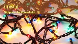  Presentation with christmas lights - PPT theme having round sign new year - background of colorful christmas lights background and a  colored foreground