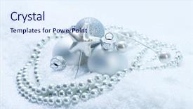  Presentation with christmas balls disco ball - Cool new theme with round sign new year - christmas balls in snow backdrop and a  colored foreground