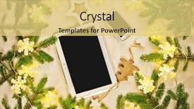  Presentation with christmas cars - Beautiful theme featuring round sign new year - christmas card backdrop and a  colored foreground