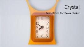  Presentation with clock - Colorful presentation enhanced with round sign new year - modern clock showing precise time backdrop and a  colored foreground