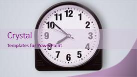  Presentation with clock - Presentation theme featuring round sign new year - modern clock showing precise time background and a  colored foreground