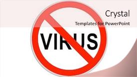  Presentation with virus - Theme featuring round sign no virus isolated background and a lemonade colored foreground