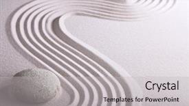  Presentation with ripples - Amazing PPT theme having round stone tranquility and balance backdrop and a light gray colored foreground