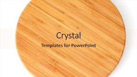  Presentation with vegetable cutting board - Presentation theme enhanced with round table - cutting board isolated on white background and a yellow colored foreground