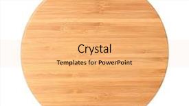  Presentation with vegetable cutting board - PPT theme featuring round table - cutting board isolated on white background and a yellow colored foreground