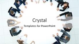  Presentation with round table - Audience pleasing PPT theme consisting of round table discussion at business backdrop and a white colored foreground