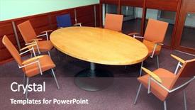  Presentation with round table - PPT layouts featuring round table talks with nobody background and a gray colored foreground