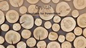  Presentation with wood - Slide deck enhanced with round-teak-wood-stump-background background and a coral colored foreground