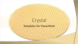  Presentation with white sheet - Slide deck having round-wafer-cake-sheet-isolated background and a blonde colored foreground