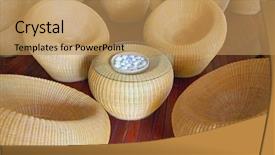  Presentation with tourism hotel lobby - Cool new presentation design with round wicker chairs and table backdrop and a  colored foreground