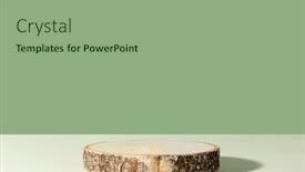  Presentation with geometric forms - PPT theme consisting of round-wooden-saw-cut-cylinder background and a seafoam green colored foreground