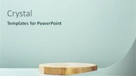  Presentation with geometric forms - Presentation theme featuring round-wooden-saw-cut-cylinder background and a sky blue colored foreground