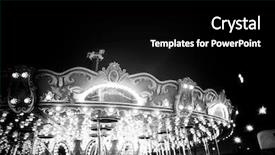  Presentation with roundabout - PPT theme featuring view of a carousel roundabout background and a black colored foreground