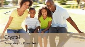  Presentation with roundabout - Beautiful slides featuring park riding on roundabout backdrop and a coral colored foreground