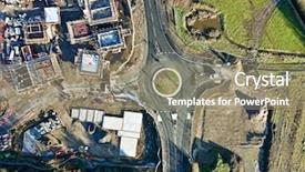  Presentation with roundabout - Presentation theme enhanced with building site road and roundabout background and a coral colored foreground