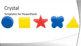  Presentation with sponges - Colorful presentation design enhanced with rounded rectangle - close-up of assorted bath sponges backdrop and a  colored foreground