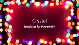  Presentation with sparkly bokeh lights pastel - PPT layouts consisting of rounded rectangle - festive bokeh lights frame background and a black colored foreground