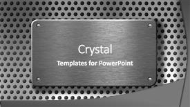  Presentation with industrial shielded metal arc - Presentation theme having rounded rectangle - metal plate with rivets industrial background and a gray colored foreground