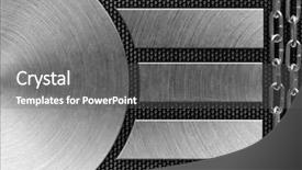  Presentation with metal - Presentation theme having rounded rectangle - metal template background background and a gray colored foreground
