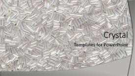  Presentation with glass - Audience pleasing slide deck consisting of rounded rectangle - white glass bugle bead background backdrop and a  colored foreground