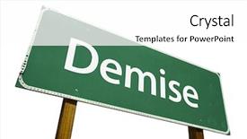  Presentation with road - PPT theme enhanced with roundup - demise road sign isolated background and a white colored foreground