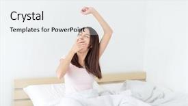  Presentation with yelling - Colorful slides enhanced with rouse - woman yelling at morning backdrop and a sky blue colored foreground