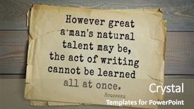  Presentation with enlightenment - Beautiful slides featuring rousseau french philosopher writer thinker backdrop and a coral colored foreground