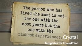  Presentation with philosopher - Slide deck having rousseau french philosopher writer thinker background and a coral colored foreground