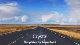  Presentation with route - Colorful presentation theme enhanced with route-1-or-ring-road backdrop and a dark gray colored foreground