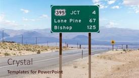  Presentation with route - Presentation theme with route-395-to-lone-pine background and a mint green colored foreground