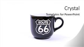  Presentation with classic car - Amazing presentation theme having route 66 sign backdrop and a white colored foreground