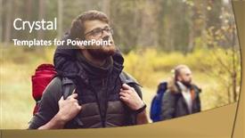  Presentation with route - Presentation theme with route free - two brutal and handsome bearded background and a  colored foreground