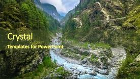  Presentation with river valley - Slide deck having recreation travel background beautiful nature background and a tawny brown colored foreground