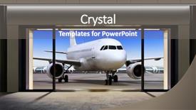  Presentation with tourists - Presentation theme with exiting gate - passenger plane expects tourists background and a gray colored foreground