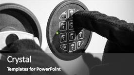  Presentation with breaking promises - Amazing PPT theme having rov - thieves breaking safe backdrop and a dark gray colored foreground