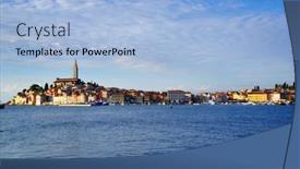  Presentation with croatia - Cool new presentation with rovinj-resort-istrian-peninsula-croatia backdrop and a light blue colored foreground